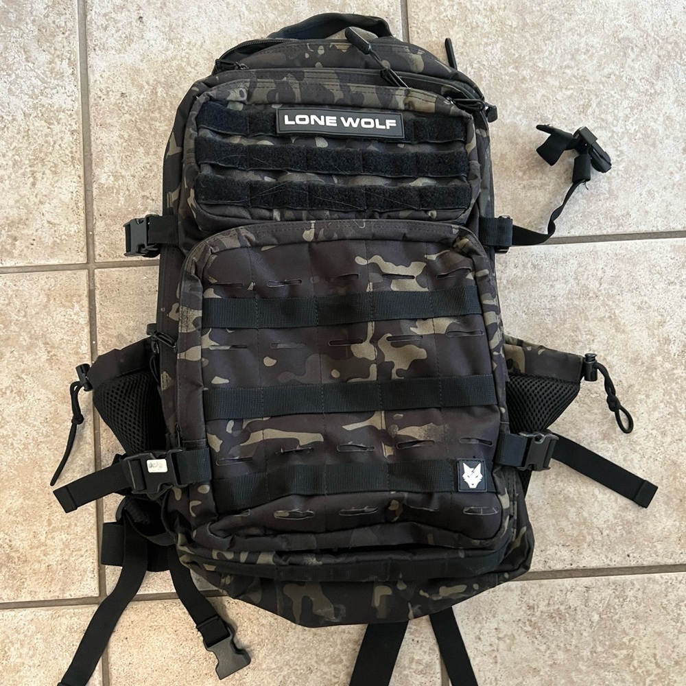 LONEWOLF GEN 3 BLACK CAMO 45L BACKPACK